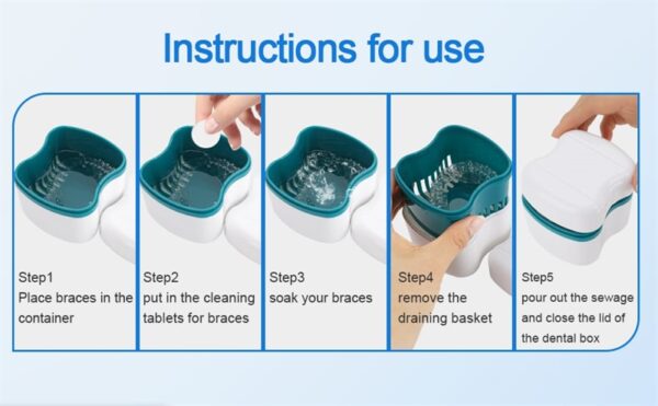 Denture Bath Case with Basket